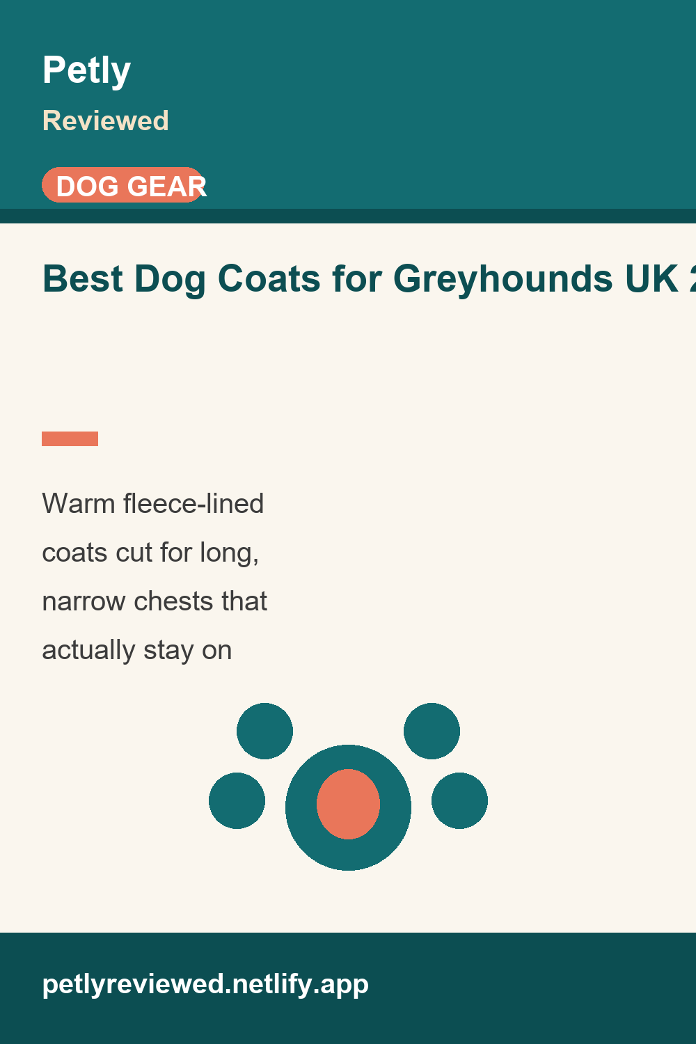 Best Dog Coats for Greyhounds UK (2026): Warm, Snug-Fitting Winter Coats
